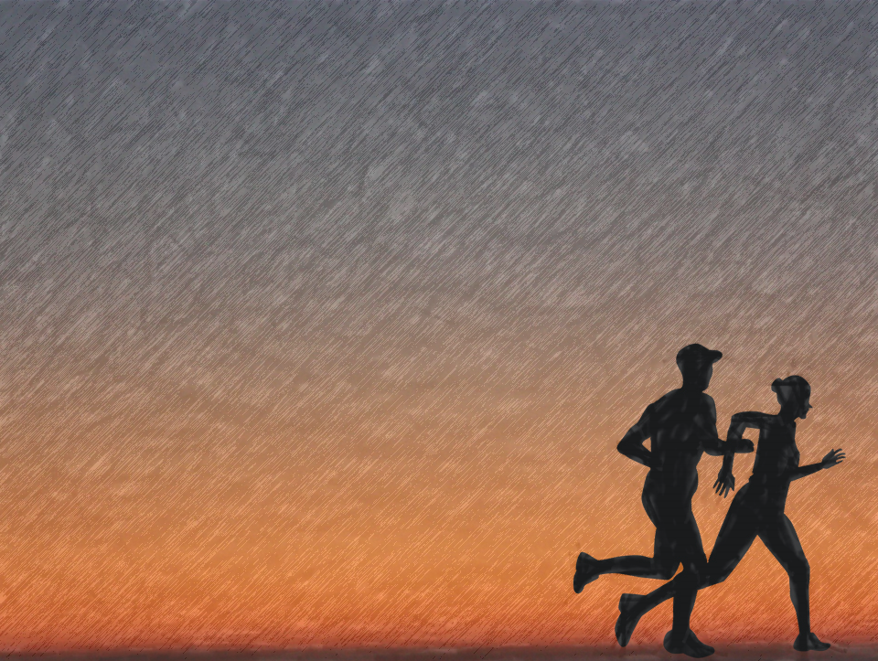 sunset monogram jogging